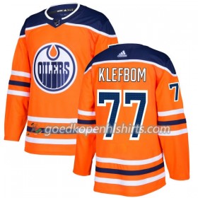 Edmonton Oilers Oscar Klefbom 77 Adidas 2017-2018 Oranje Authentic Shirt - Mannen